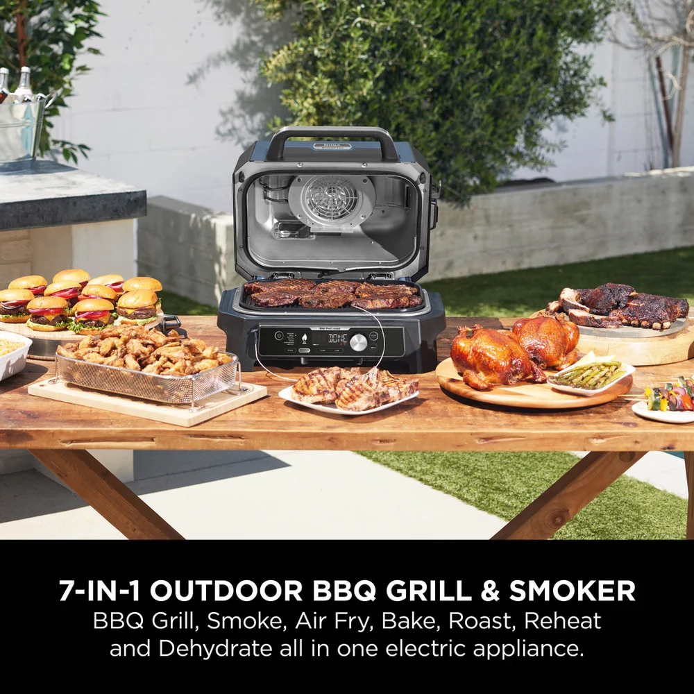 Ninja OG901UK Woodfire Pro Connect XL Electric BBQ Grill & Smoker with Cover and Woodfire Pellets OG901UKCOVKIT - Image 10