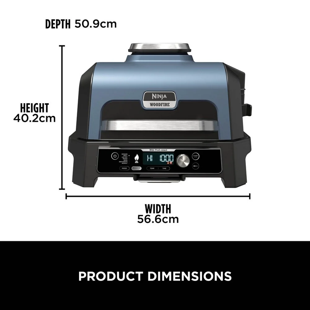 Ninja Woodfire Pro Connect XL Electric BBQ Grill and Smoker OG901UK - Clearance - Image 3