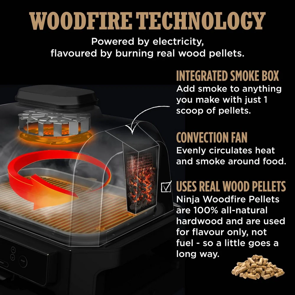 Ninja Woodfire Pro Connect XL Electric BBQ Grill and Smoker OG901UK - Clearance - Image 5