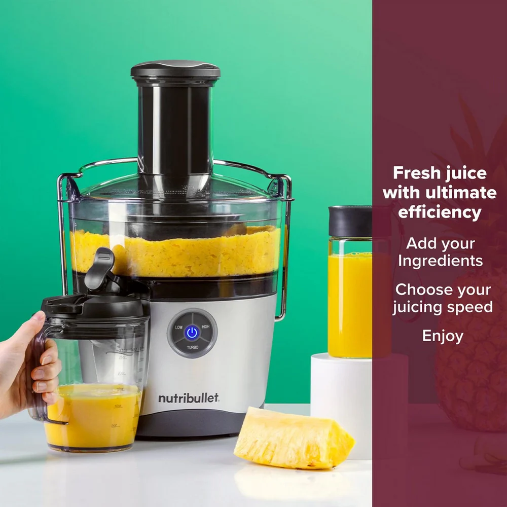 Nutribullet 1000W Juicer Pro NBJ-200 - Silver - Image 5