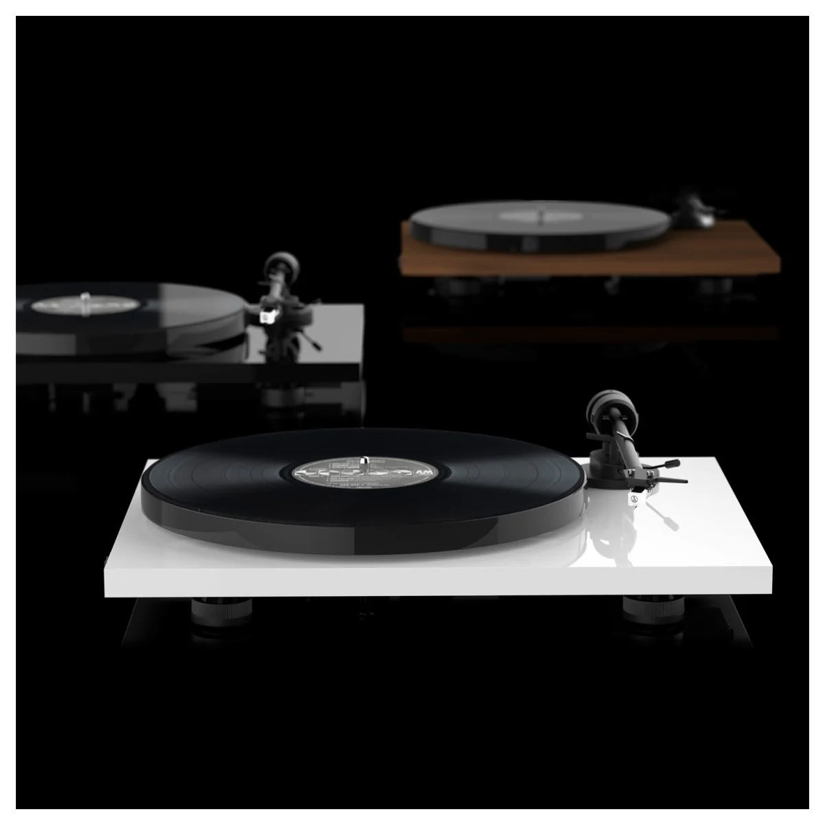 Pro-Ject E1 Phono Belt Driven Turntable with Built-in Phono Preamp - White - Image 5