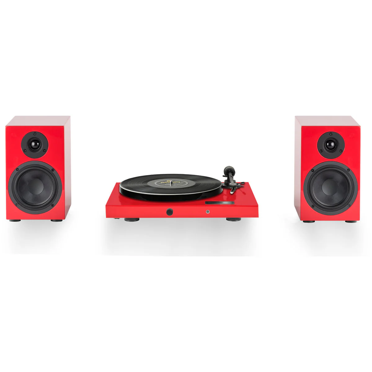 Pro-Ject Juke Box E1 Turntable Set with Speaker Box 5 Speakers Red - Image 3