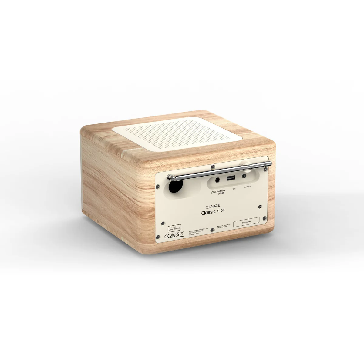 Pure Classic C-D4 DAB DAB+ FM Radio with CD Player and Bluetooth - Cotton White Oak - Image 4