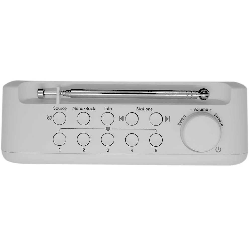 Pure Elan One2 Portable Dab+ Radio with Bluetooth Cotton White - Image 4
