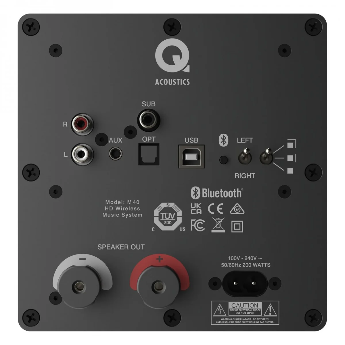 Q Acoustics M40 Powered Bluetooth Floorstanding Speakers Pair Black - Image 5