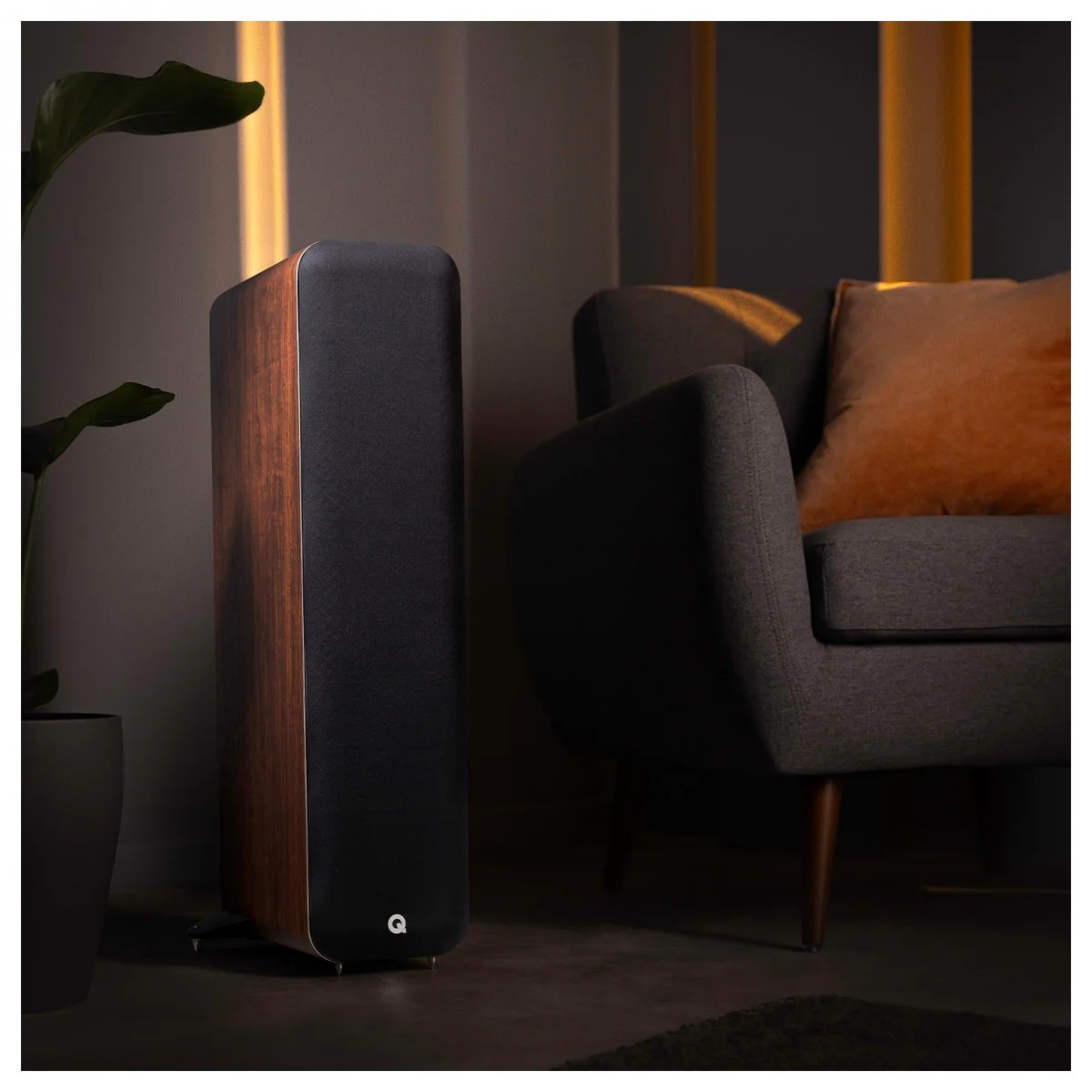 Q Acoustics M40 Powered Bluetooth Floorstanding Speakers Pair Walnut - Image 11