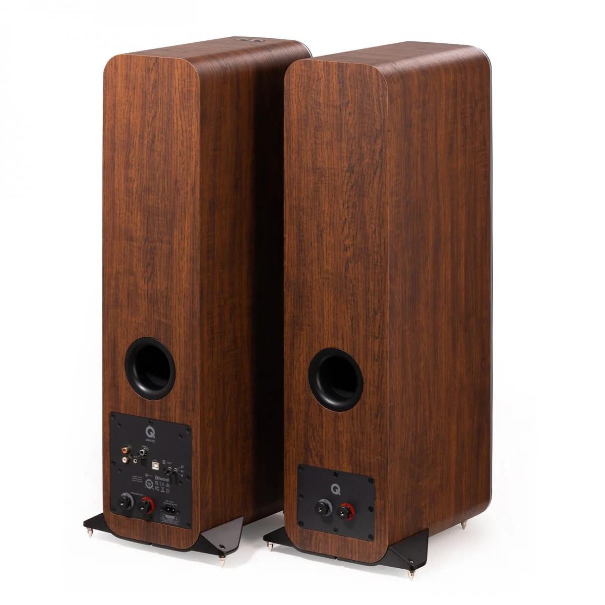 Q Acoustics M40 Powered Bluetooth Floorstanding Speakers Pair Walnut - Image 2