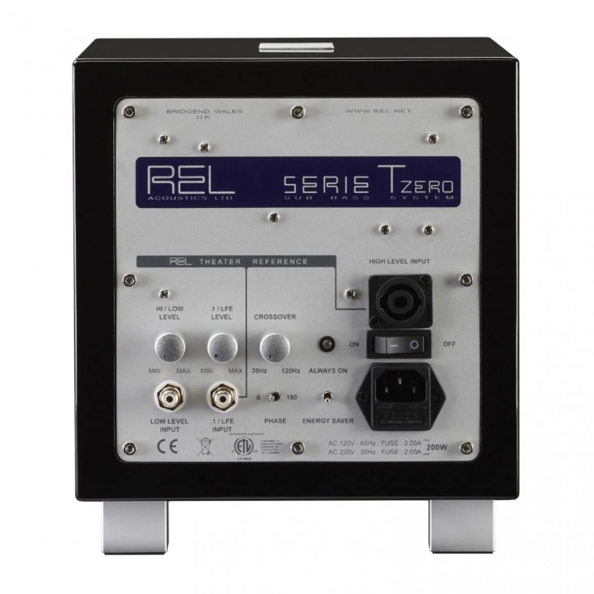 REL TZero MKIII 100 Watt Subwoofer - Black - Image 3