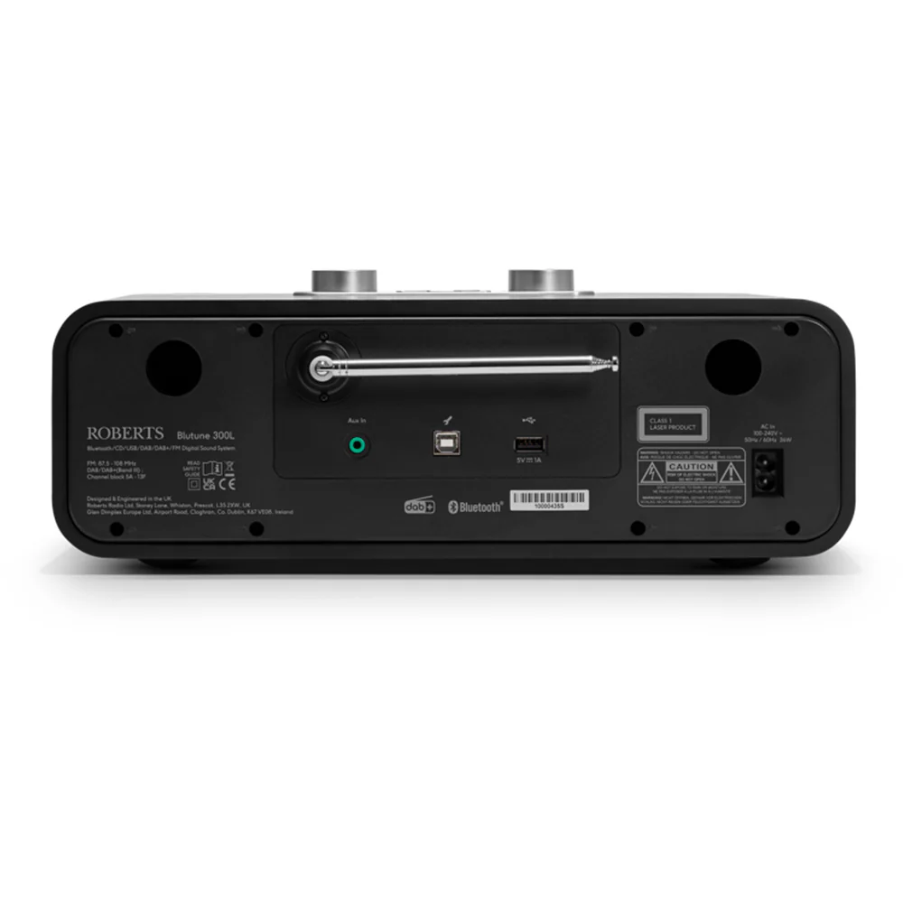 Roberts Blutune 300L DAB DAB+ Bluetooth CD USB Sound System Black - Image 5