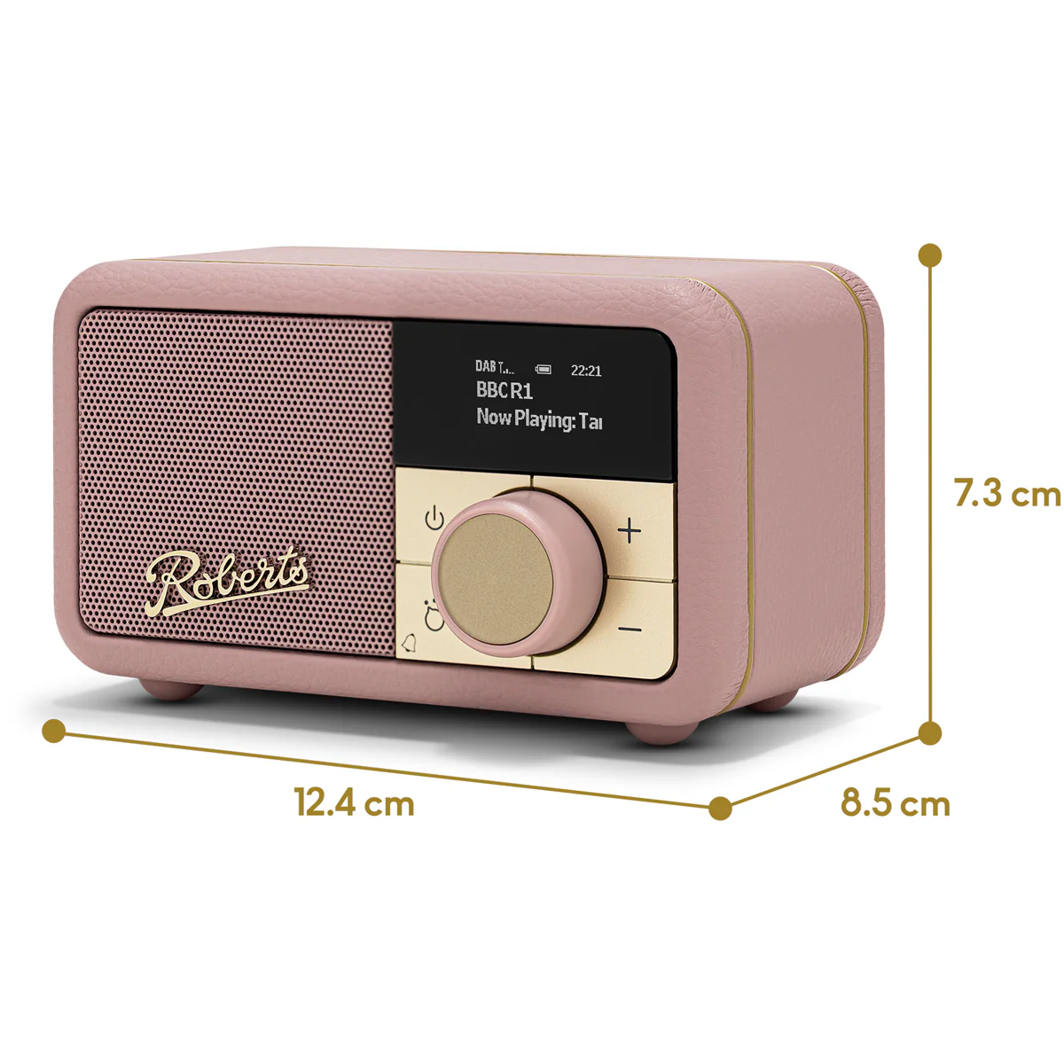 Roberts Revival Petite 2 DAB DAB+ Bluetooth Rechargeable Digital Radio Dusky Pink - Image 5