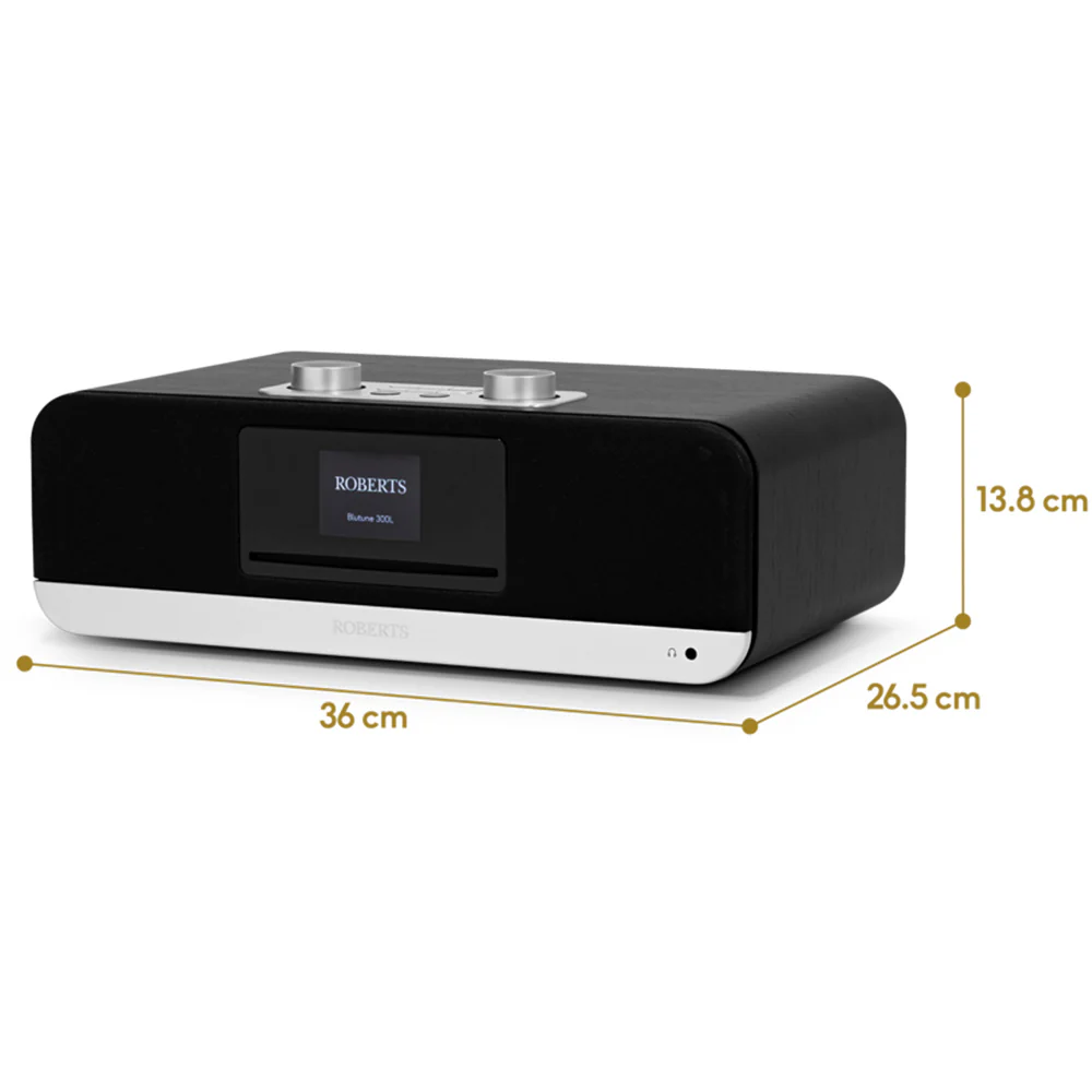 Roberts Stylus Luxe Direct Drive Turntable and Blutune 300L DAB+ BT CD USB Sound System Black HiFi Package - Image 10