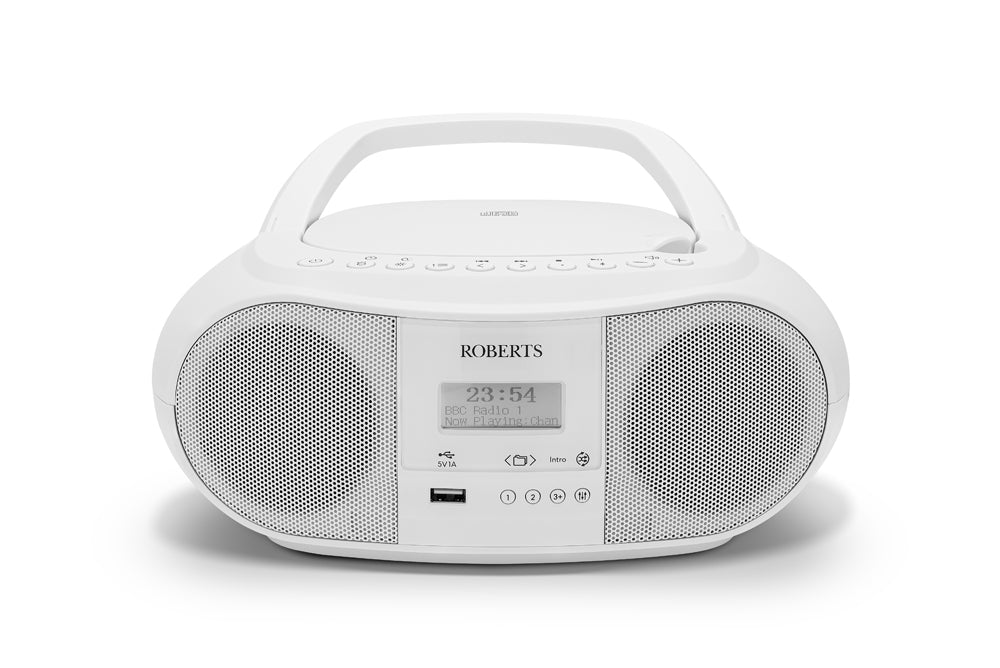 Roberts Zoombox 4 Portable CD Player DAB DAB+ FM RDS Bluetooth White - Image 2