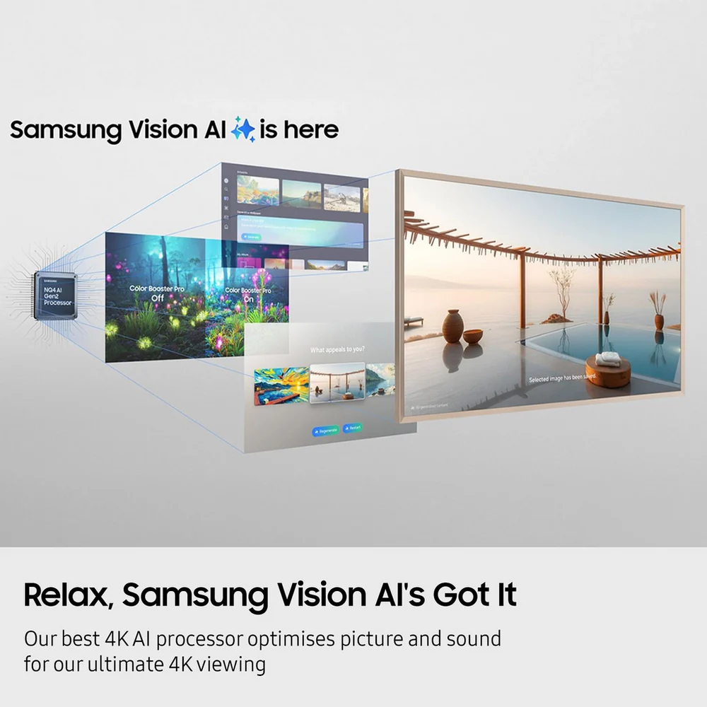 Samsung QE65LS03FWUXXU 65 Inch The Frame Pro LS03FW Art Mode Neo QLED 4K Vision Ultra HD HDR Smart AI TV - Image 10