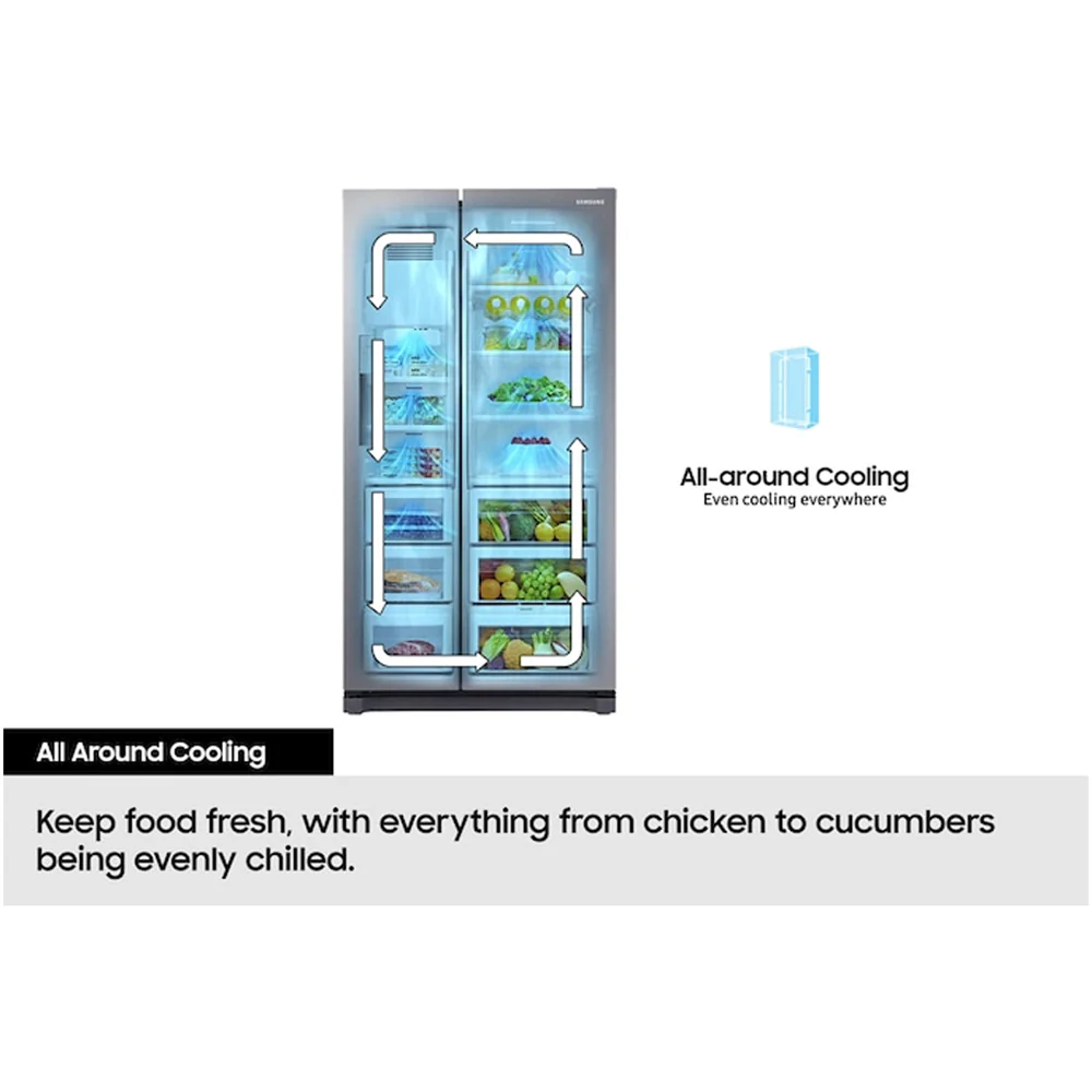 Samsung Series 6 RS70F64KDTEU Bespoke AI SpaceMax Smart American Fridge Freezer Silver - Image 10