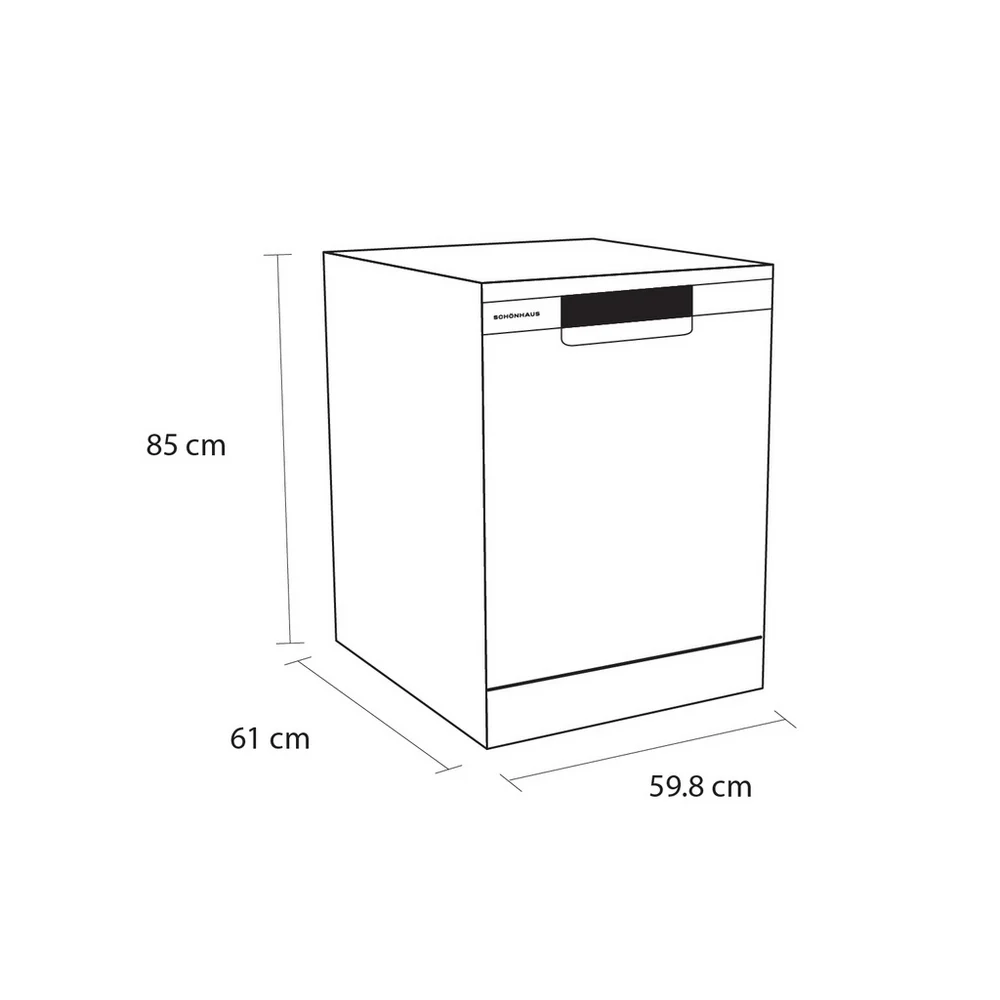 Schonhaus DWSF0115FSBW Freestanding Full Size Dishwasher with 15 Place Settings - Clearance - Image 3