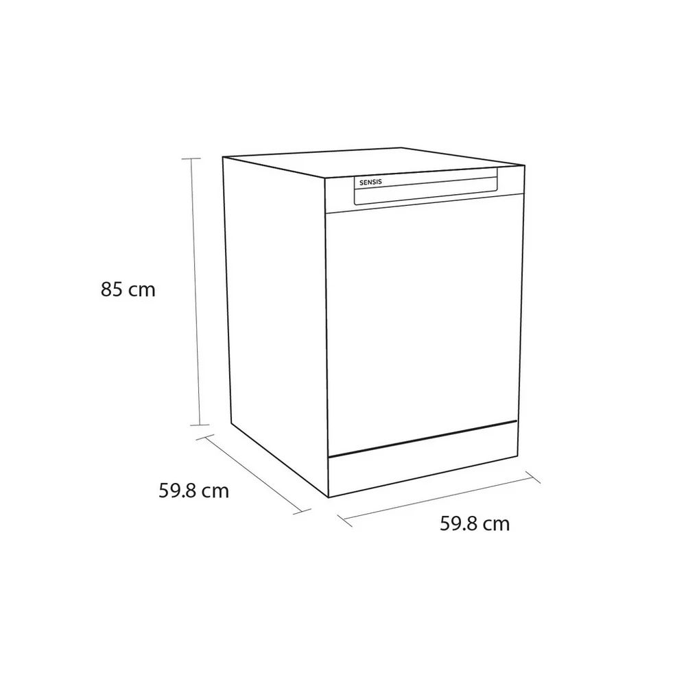 Sensis DWF0114FSDW Freestanding Full Size Dishwasher White with 14 Place Settings - Image 8