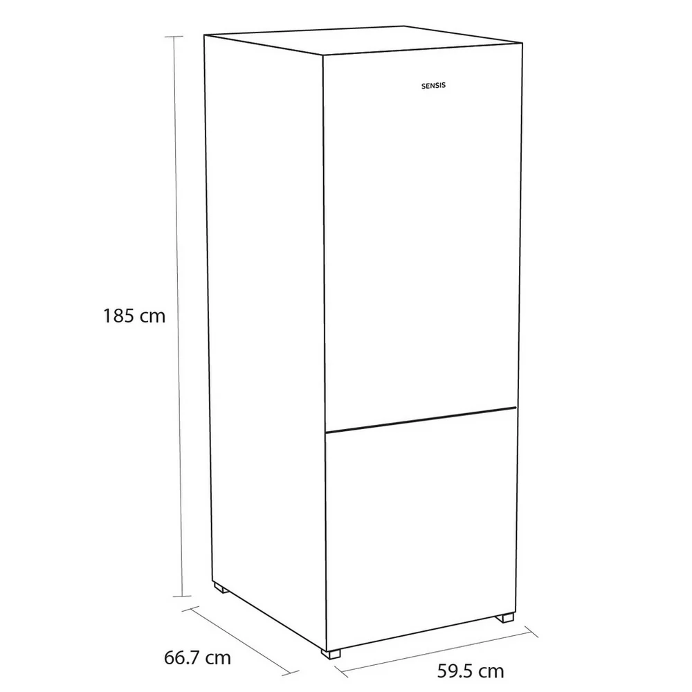Sensis RFCMF0160EW Freestanding Frost Free 60cm Fridge Freezer White - Image 3