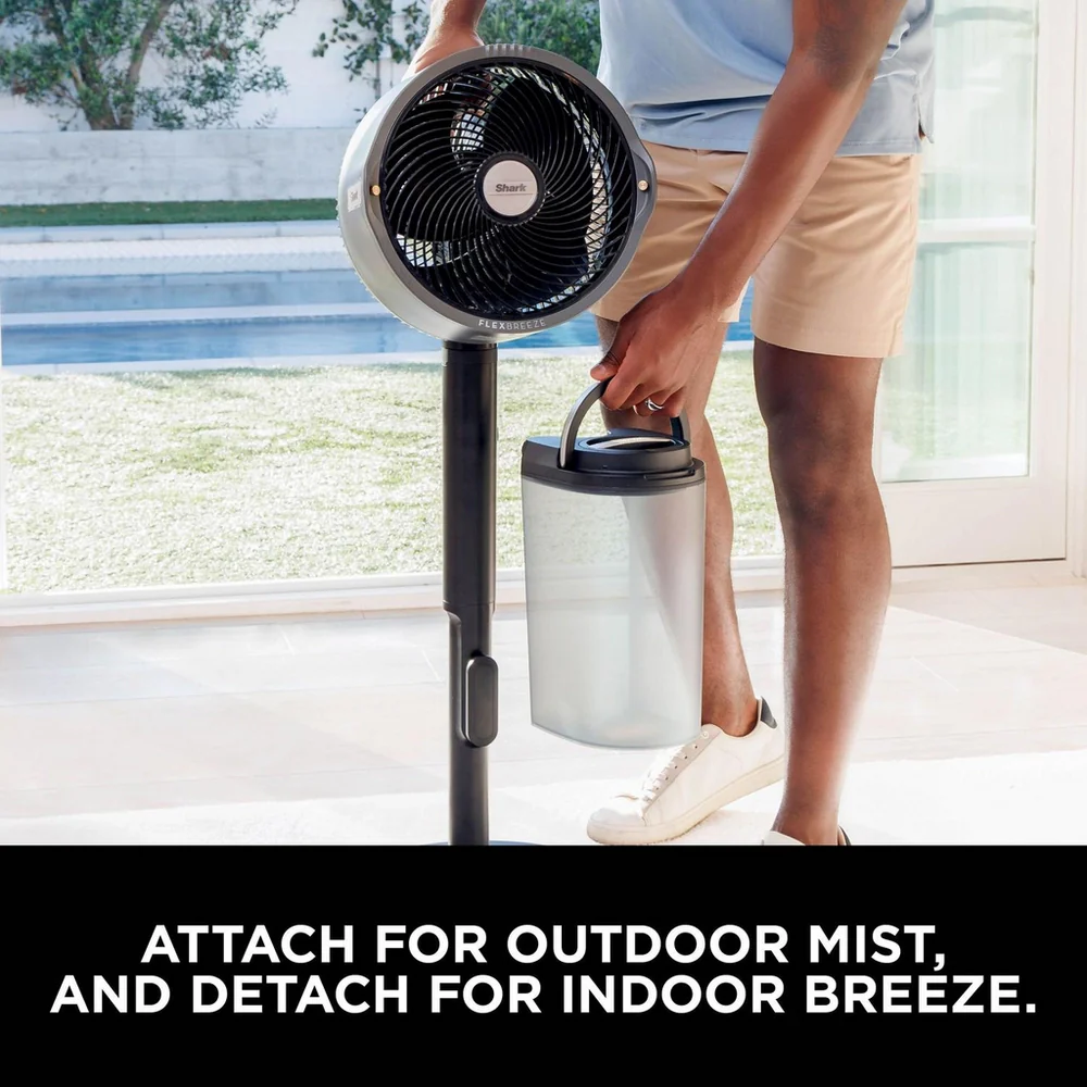 Shark FA300UK FlexBreeze Pro Mist Indoor and Outdoor Fan and Outdoor Misting System - Charcoal Grey - Image 4