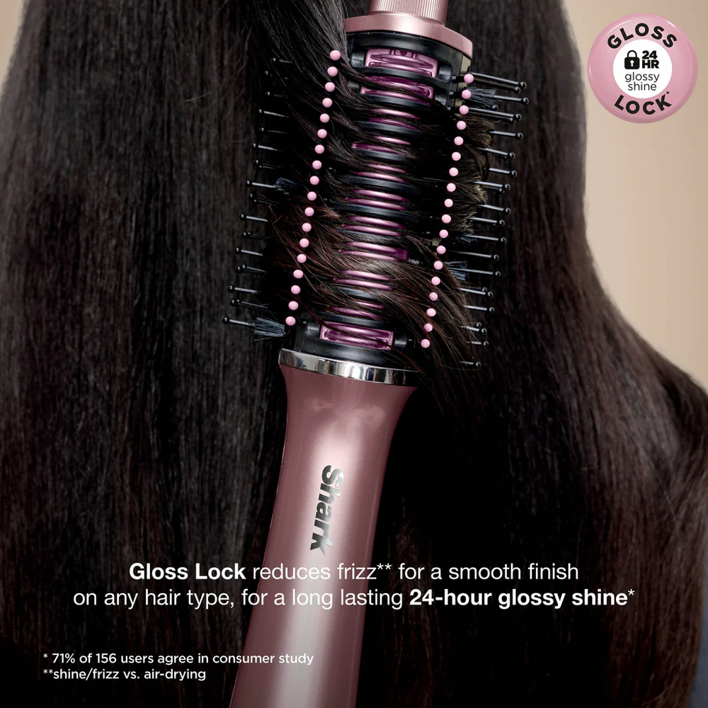 Shark Glossi HT302UKPK 2-in-1 Hot Brush and Air Glosser Brush Lychee - Image 4