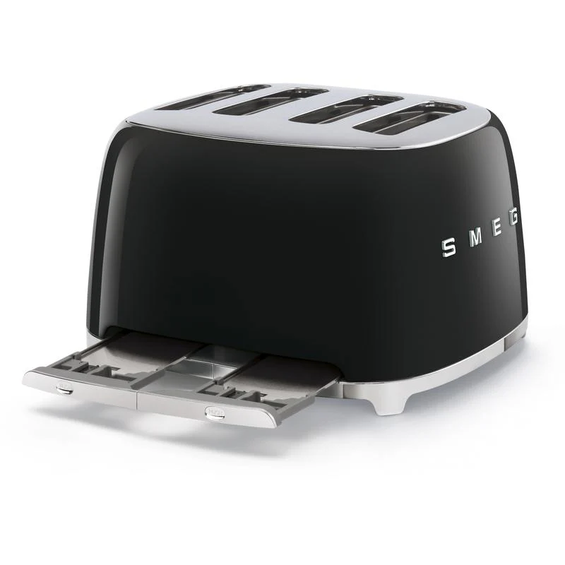 SMEG TSF03BLUK Four Slice Toaster in Black - Image 3
