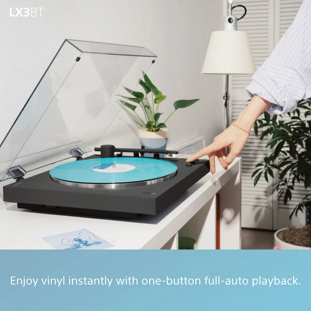 Sony PS-LX3BT Wireless Bluetooth Turntable with WH-CH720N Wireless Noise Cancelling Headphones - Black - Image 8