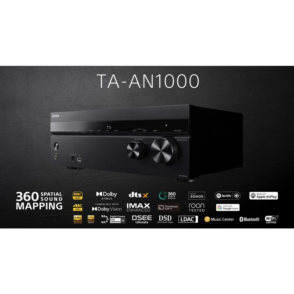 Sony TA-AN1000 8K 7.2 Ch Dolby Atmos AV Amplifier with Wharfedale EVO 5.4 HCP 5.1 Speaker Package - Black - Image 12