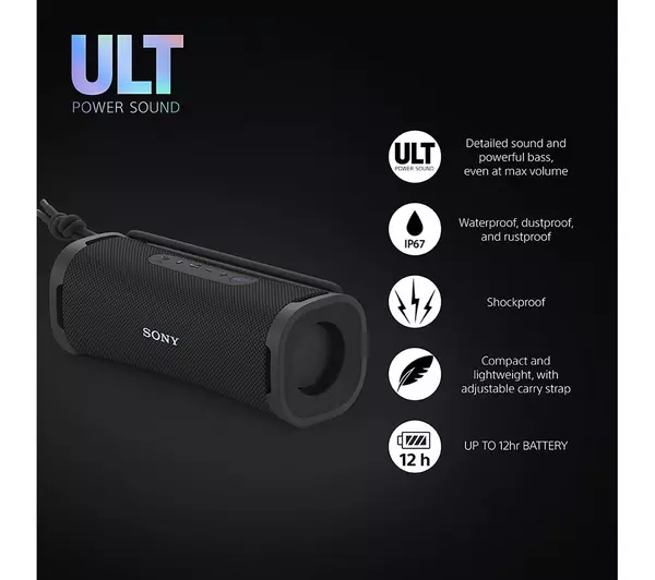 Sony ULT FIELD 1 Wireless Bluetooth Portable Speaker SRSULT10B Black - Image 5