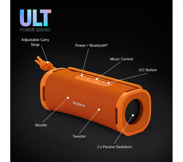 Sony ULT FIELD 1 Wireless Bluetooth Portable Speaker SRSULT10D Orange - Image 4