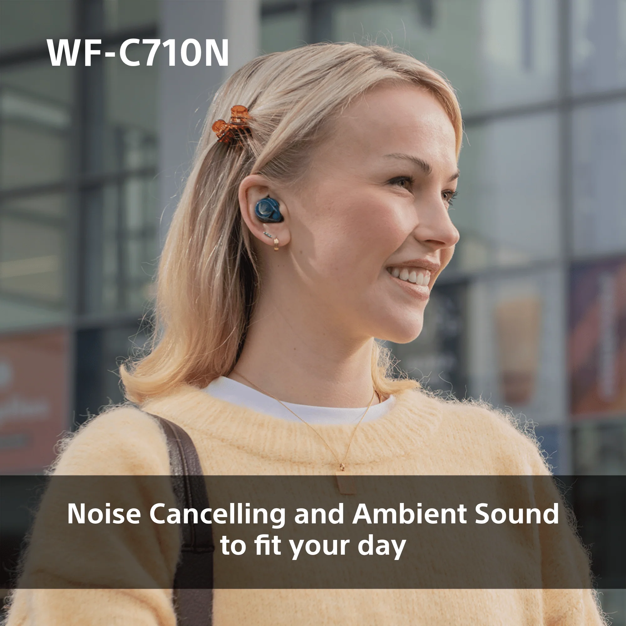 Sony WFC-710N Wireless Noise Cancelling Bluetooth Earbuds Glass Blue - Image 10