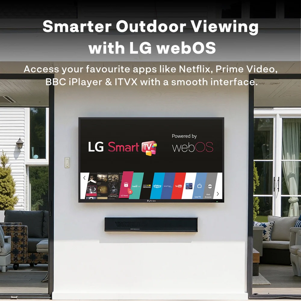 Sylvox OT75B1K4GC 75 Inch 4K Ultra HD LED Partial Sun Outdoor Smart TV - Image 5