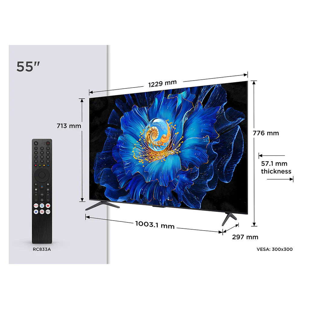 TCL 55C6KS-UK 55 Inch C6KS Premium 4K Ultra HD HDR QD-Mini LED Smart TV - Image 5