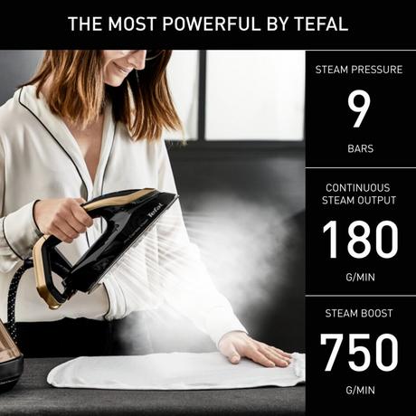 Tefal GV9820G0 Tefal Pro Express Vision Iron Black and Gold - Image 2