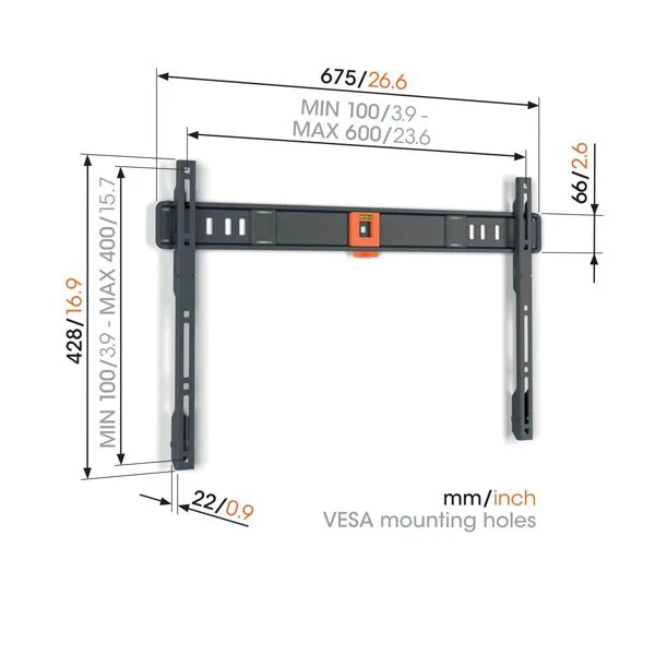 Vogels Quick TVM 1605 Fixed TV Wall Mount for TVs from 40 to 100 inches - Image 2