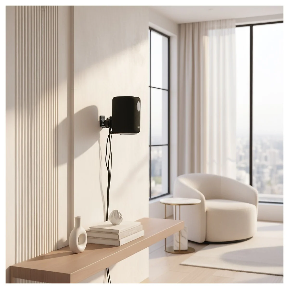 WiiM Sound Wireless Smart Speaker with WiiM NorStone Wall Mount (Single) - Black - Image 7