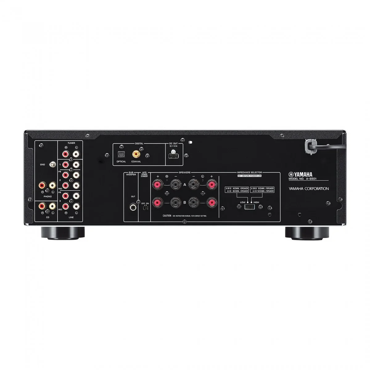 Yamaha AS501 Integrated Amplifier with Bowers & Wilkins 607 S3 Bookshelf Speakers Pair Black HiFi Package - Image 4